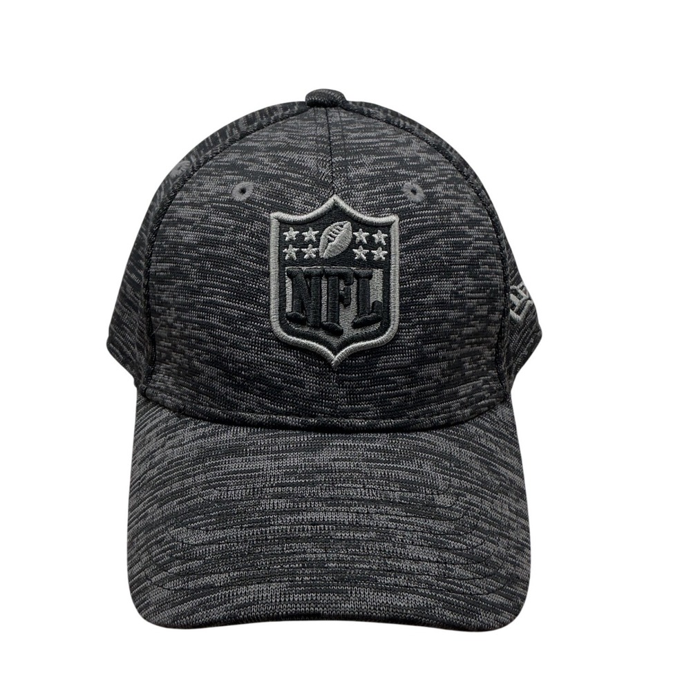 New Era 9FORTY NFL Shield Adjustable Hat Space Dye Charcoal Black OSFM Cap